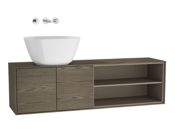 VOYAGE FOR BOWLS - Single wall-mounted wooden vanity unit by VitrA Bathrooms - view 2